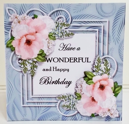 Spring Flowers In FrameWonderful Birthday by Pam Stubley