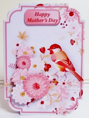 Bird and Flowers - Shaped Card Mini Kit by Pam Stubley