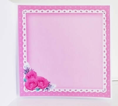 A Touch of Elegance Flowers, Pearls and Lace 8x8 matching insert by Pam Stubley