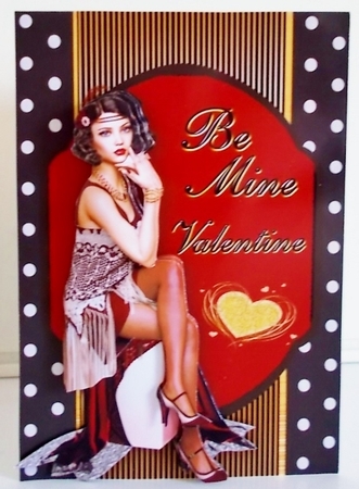 Be Mine Valentine - Art Deco Lady by Pam Stubley
