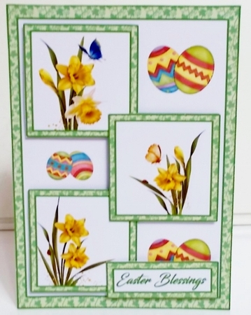 Three squares Daffodils by Pam Stubley
