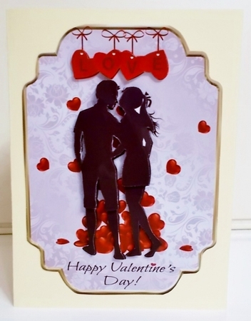 Valentines Day 1 - A5 topper with decoupage by Pam Stubley