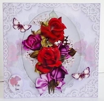 Red & Purple Roses Bouquet Mini Page Kit by Pam Stubley