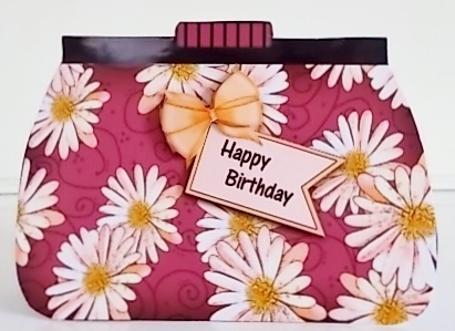 3D Shaped Card  Kit - Pretty Floral Clutch Bag by Pam Stubley