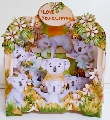 Wild about Koalas Shape the Scene 3D Card and Envelope Kit. by Pam Stubley