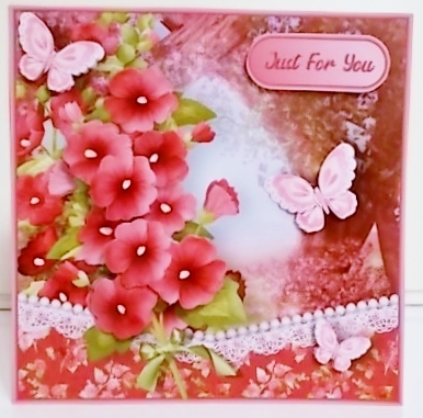 Hollyhock Garden - Lace and Pearls Card Mini Kit by Pam Stubley