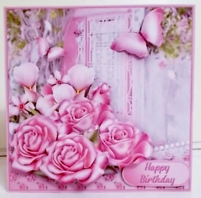Roses Round the Door - Lace and Pearls Card Mini Kit by Pam Stubley
