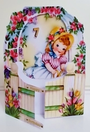 Vintage Girl at the Gate by Pam Stubley