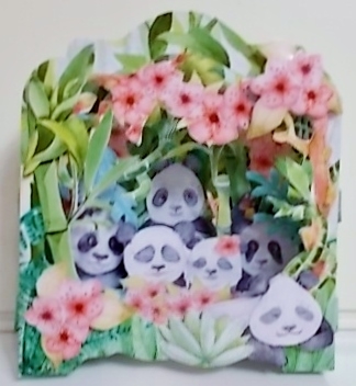 Wild about Pandas Shape the Scene 3D Card and Envelope Kit. by Pam Stubley