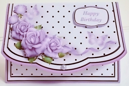 Lilac Roses - Flapover Card Mini Kit by Pam Stubley