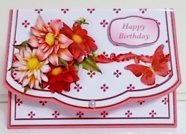 Pretty Dahlias - Flapover Card Mini Kit by Pam Stubley