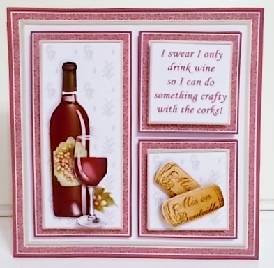 WINE SAVE THE DAY or CRAFTY CORKS 7.5 Quick Layer Cards Bumper Kit by Pam Stubley