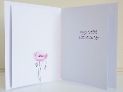 Poppy  Birthday Insert by Pam Stubley