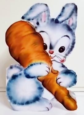 Vintage Bunny with Carrot by Pam Stubley