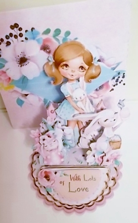 Hello Spring Triple Easel Card and Envelope Kit.  by Pam Stubley