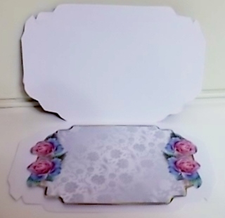 Matching blank insert for the design sheet - White Tiger and Roses by Pam Stubley