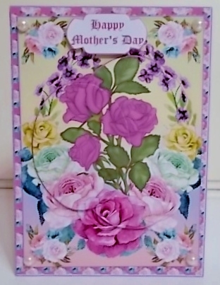 Off Set Ovals - Pink Roses by Pam Stubley