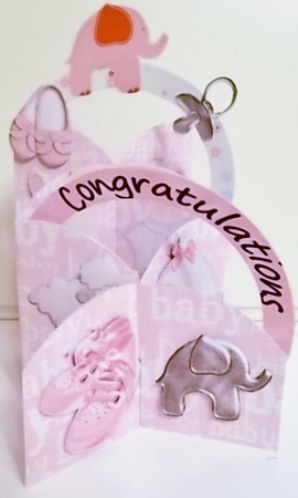 New Baby Girl Cascade Card Kit by Pam Stubley