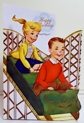 Vintage Rollercoaster Card by Pam Stubley