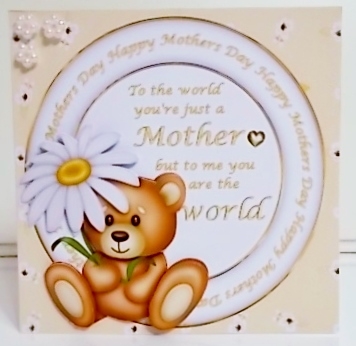 7x7 Just a mother bear by Pam Stubley