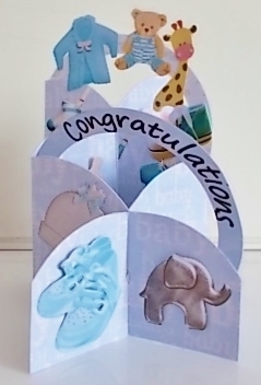 New Baby Boy Cascade Card Kit by Pam Stubley