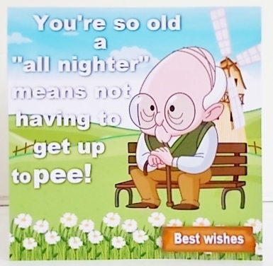 Funny Birthday Old Man 3 8x8 by Pam Stubley