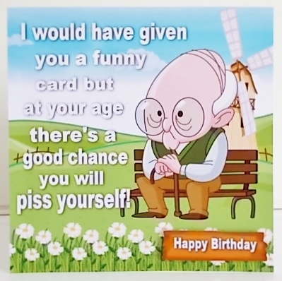 Funny Birthday Old Man 4 8x8 by Pam Stubley