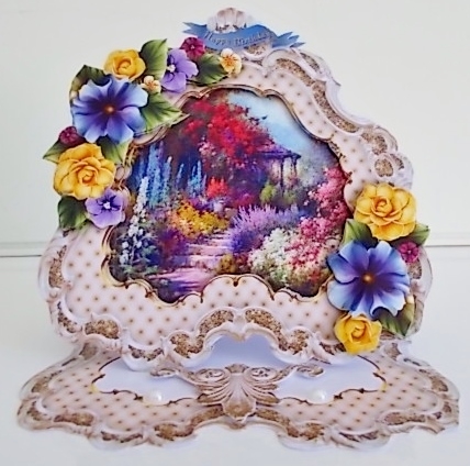 Vintage Enamel - Path to the Summer House by Pam Stubley