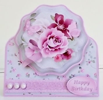 Lilac Posy - Wavy Pyramid Card Mini Kit by Pam Stubley
