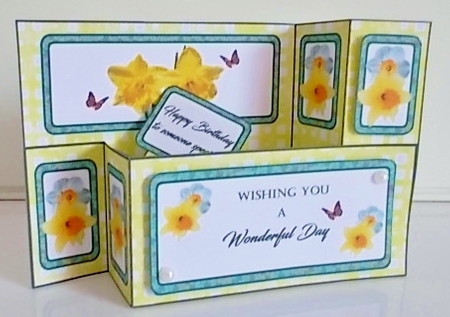 Wiper card Daffodils by Pam Stubley