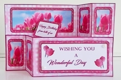 Wiper card Pink Tulips by Pam Stubley