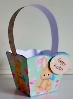 EASTER BASKET 1 - FLUFFY BUNNIES by Pam Stubley