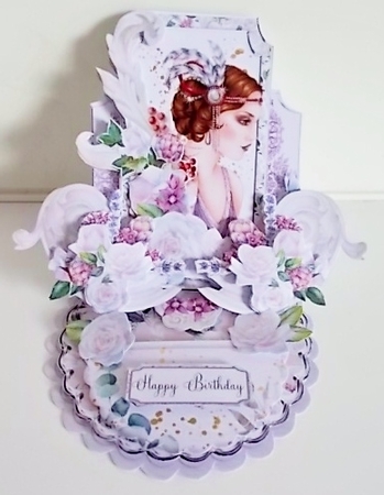 Occasional Roses Triple Easel Card and Envelope Kit.  by Pam Stubley