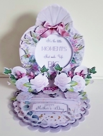 Occasional Roses Triple Easel Card and Envelope Kit.  by Pam Stubley