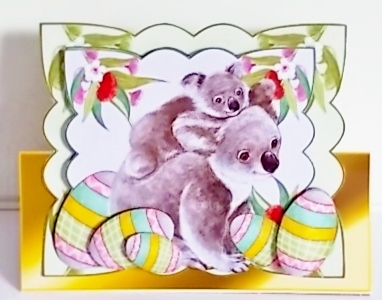 Triangle Base Mini Kit - Easter Wishes - Cute Koalas # 12 by Pam Stubley