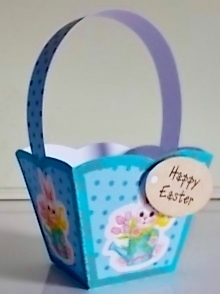 EASTER BASKET 1 - BUNNY WITH WATERING CAN by Pam Stubley