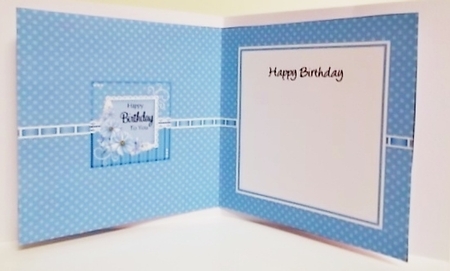 A Touch of Elegance Birthday Flowers Pearls and Lace square landscape insert by Pam Stubley