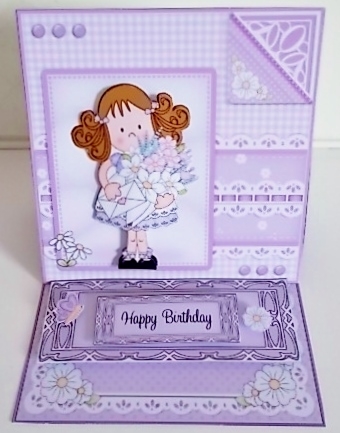 3D Easel Card Mini Kit - Pretty in Lilac - Cute Girlz by Pam Stubley