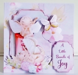Baby Fairy Wishes 1 6x6 Card Front Mini Kit by Pam Stubley