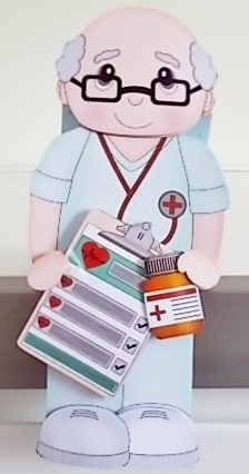 NHS Super Hero - 3D On the Shelf Card Kit by Pam Stubley