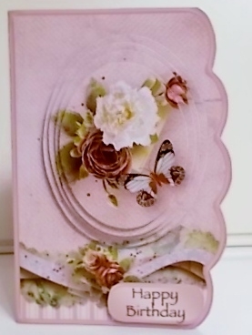 Vintage Flowers - Scallop Edged Card Mini Kit by Pam Stubley