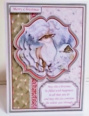 FOREST STAG A5 Portrait Christmas Pyramage & Insert Kit by Pam Stubley