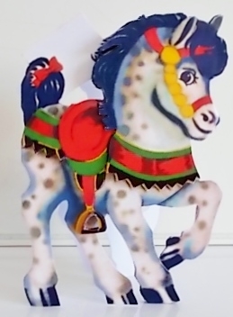 Vintage Circus Horse Card by Pam Stubley