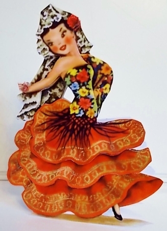 Vintage Miss Spain Card by Pam Stubley