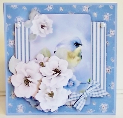 Blue Bird - Decoupage Card Mini Kit by Pam Stubley