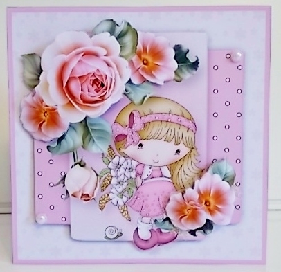 Flower Delivery - Decoupage Card Mini Kit by Pam Stubley