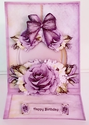 Shaped Card Topper Gorgeous Roses  Mini Kit A5 by Pam Stubley
