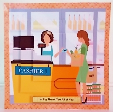 Thank You Supermarket Worker - Mini Kit & Pyramage by Pam Stubley