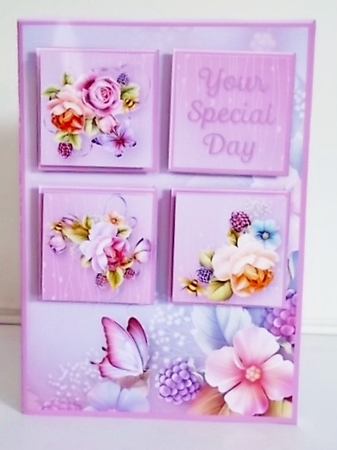 Roses in Summer - Squares Card Mini Kit by Pam Stubley