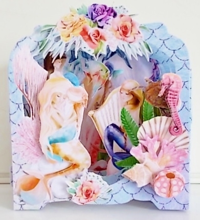 A Mermaids Tale Shape the Scene 3D Card and Envelope Kit. by Pam Stubley